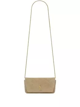 Saint Laurent стеганый чехол для телефона Gaby, золотистый