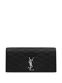 Saint Laurent стеганый клатч Kate, черный