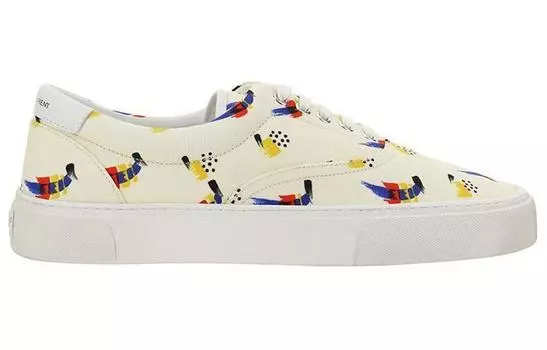 Кроссовки женские Saint Laurent с принтом, белый