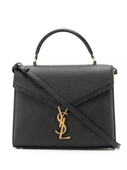 Saint Laurent сумка Cassandra среднего размера с верхней ручкой, черный