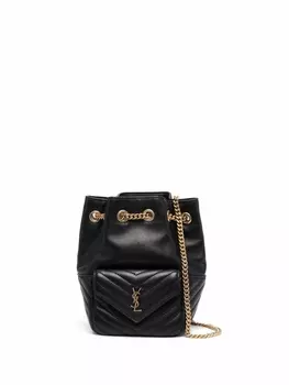 Saint Laurent сумка через плечо Nano Bucket, черный