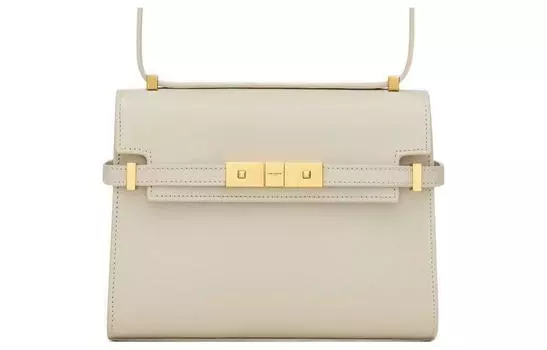 SAINT LAURENT Сумка через плечо SL MANHATTAN из коровьей кожи, мини-сумка через плечо, женская, винтажная, белая