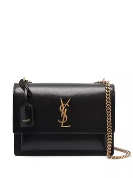 Saint Laurent сумка через плечо Sunset среднего размера, черный