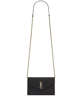 Saint Laurent сумка-конверт Cassandre, черный