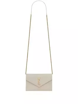 Saint Laurent сумка-конверт Cassandre, нейтральный цвет