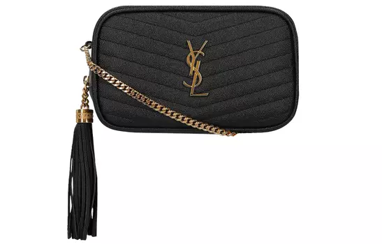 SAINT LAURENT Сумка Lou Crossbody Mini, черная