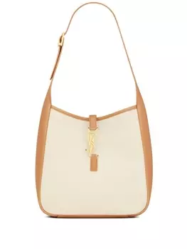 Saint Laurent сумка на плечо Le 5 7 с монограммой, нейтральный цвет