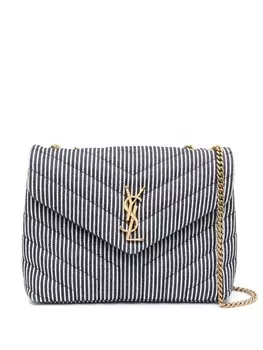 Saint Laurent сумка на плечо Loulou в полоску, синий