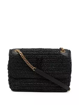 Saint Laurent сумка на плечо Niki с логотипом, черный