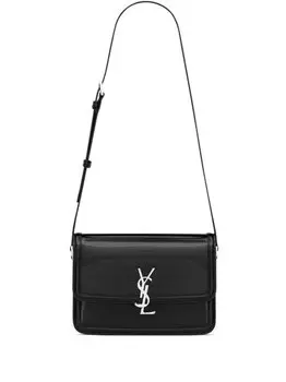 Saint Laurent сумка на плечо Solferino среднего размера, черный