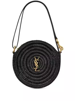 Saint Laurent сумка Sac Rond с логотипом, черный