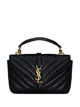 Saint Laurent сумка-сэтчел College размера мини, черный
