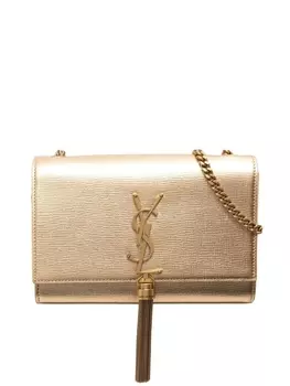 Saint Laurent сумка-сэтчел Kate с цепочкой, золотистый
