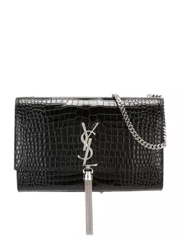 Saint Laurent сумка-сэтчел Kate с монограммой, черный
