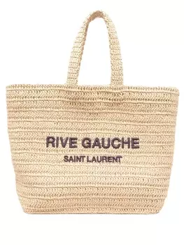 Saint Laurent сумка-шопер Rive Gauche, нейтральный цвет