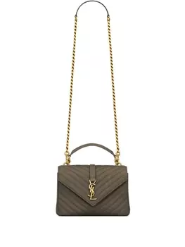 Saint Laurent сумка-тоут College среднего размера, зеленый