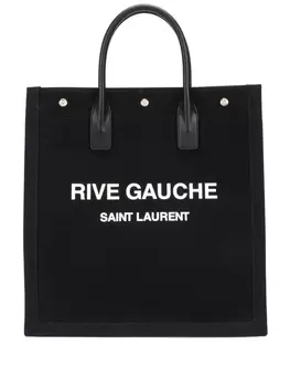 Saint Laurent сумка-тоут Rive Gauche, черный