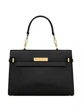 Saint Laurent сумка-тоут с гравировкой логотипа, черный
