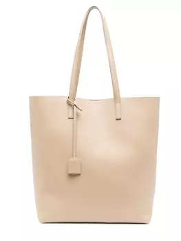 Saint Laurent сумка-тоут с логотипом, нейтральный цвет