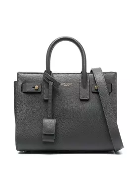 Saint Laurent сумка-тоут с логотипом, серый