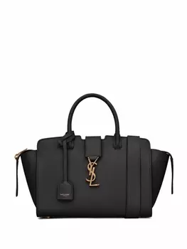 Saint Laurent сумка-тоут с монограммой, черный