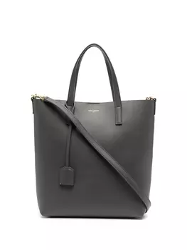 Saint Laurent сумка-тоут Toy с логотипом, серый
