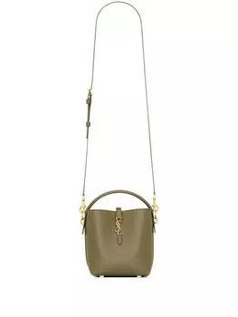 Saint Laurent сумка-ведро Le 37 размера мини, зеленый