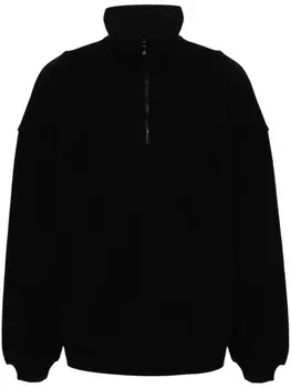Saint Laurent толстовка с вышитым логотипом, черный