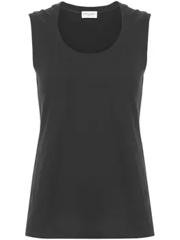 Saint Laurent топ с U-образным вырезом, серый