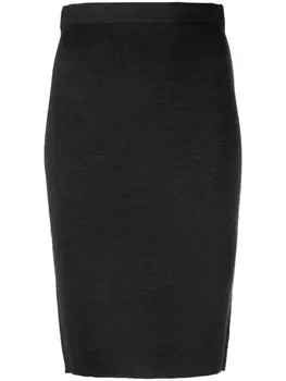 Saint Laurent трикотажная юбка-карандаш, серый