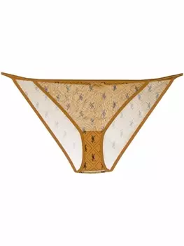 Saint Laurent трусы-брифы с логотипом, желтый