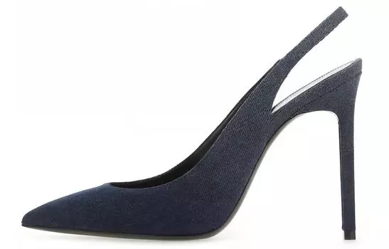 Туфли женские Saint Laurent High Heels, темно-синий