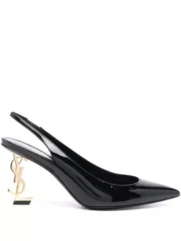 Saint Laurent туфли Opyum 100 с ремешком на пятке, черный