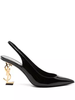 Saint Laurent туфли Opyum 105 с ремешком на пятке, черный