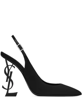 Saint Laurent туфли Opyum 110 с ремешком на пятке, черный
