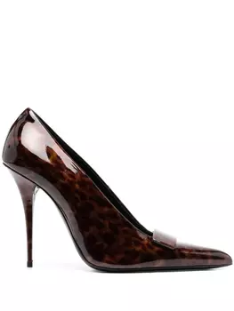 Saint Laurent туфли Sue 110 черепаховой расцветки, коричневый