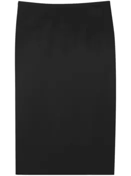 Saint Laurent юбка-карандаш длины миди, черный