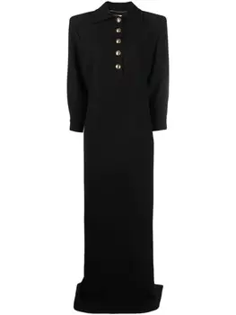 Saint Laurent вечернее платье макси, черный