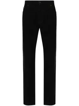 Saint Laurent зауженные вельветовые брюки, черный