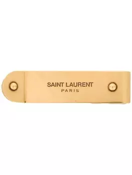 Saint Laurent зажим для денег с логотипом, золотистый