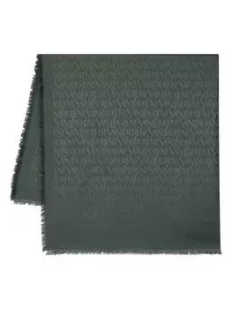 Saint Laurent жаккардовый платок, зеленый
