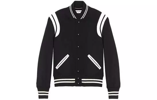 Куртка женская Saint Laurent Baseball Jerseys, черный / белый