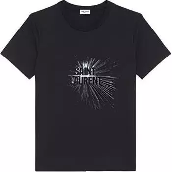 Футболка женская Saint Laurent, черный / белый