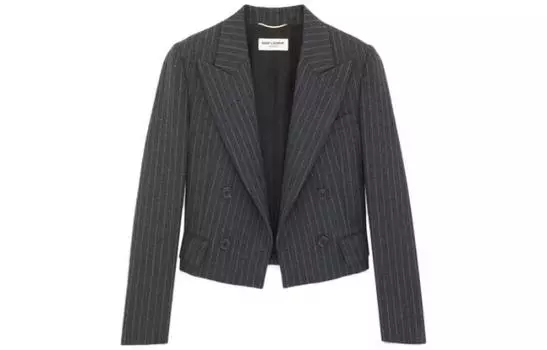 Пиджак женский Saint Laurent короткий, серый