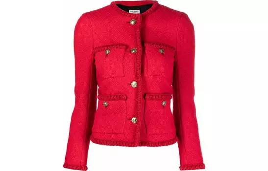 Куртка женская Saint Laurent на пуговицах, красный