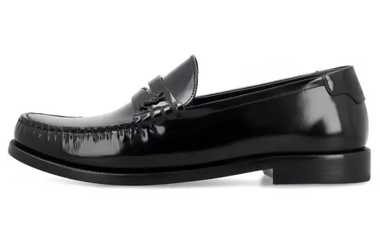 Туфли женские Saint Laurent Monogram Plaque, черный