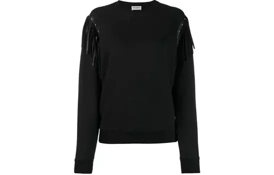 Толстовка женская Saint Laurent прямого кроя, черный