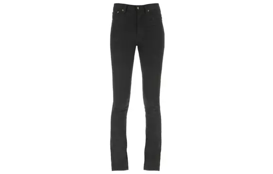 Джинсы женские Saint Laurent Mid-rise Skinny, черный
