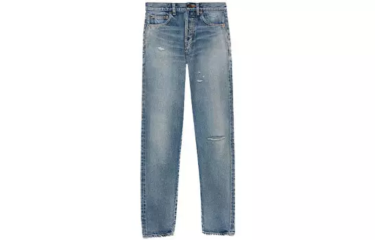 Джинсы женские Saint Laurent High-waist Ripped, синий