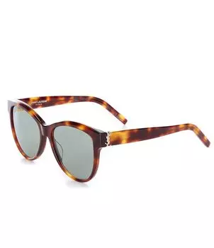 Saint Laurent Женские солнцезащитные очки кошачий глаз SLM107 55 мм черепахового цвета, коричневый